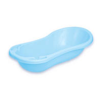 BABYBADEWANNE 100 cm mit Ablagefächern hellblau mit Ablagefächern, anatomische Form, Kunststoff - Blau, Kunststoff (51/100cm) - Lorelli