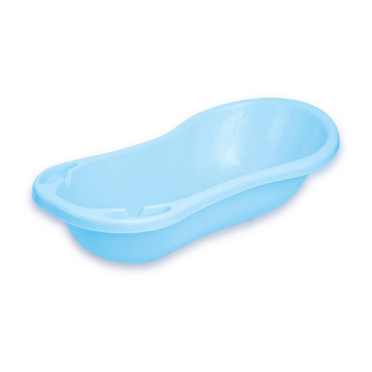 BABYBADEWANNE 100 cm mit Ablagefächern hellblau mit Ablagefächern, anatomische Form, Kunststoff - Blau, Kunststoff (51/100cm) - Lorelli