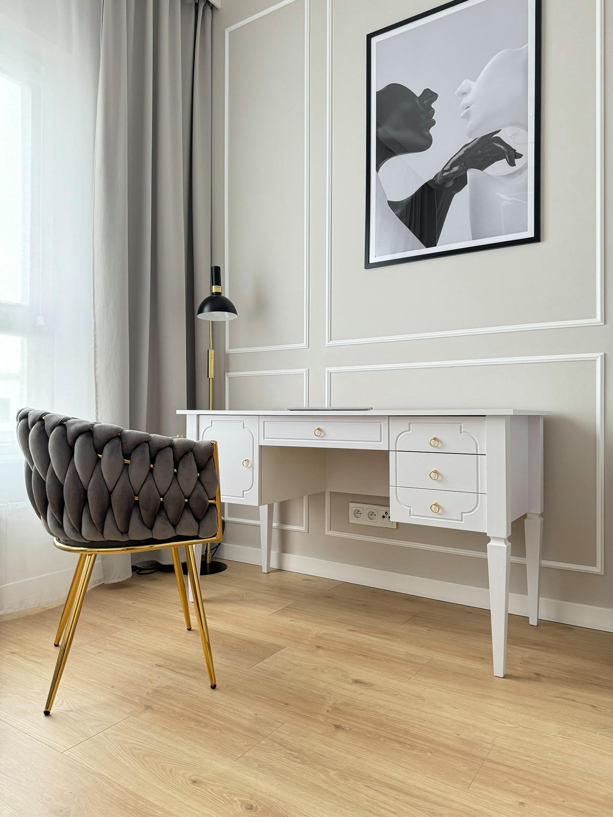 KINDERSCHREIBTISCH Royal - Weiß, Holzwerkstoff (132/78/60cm) - RAUMHIRSCH FURNITURE
