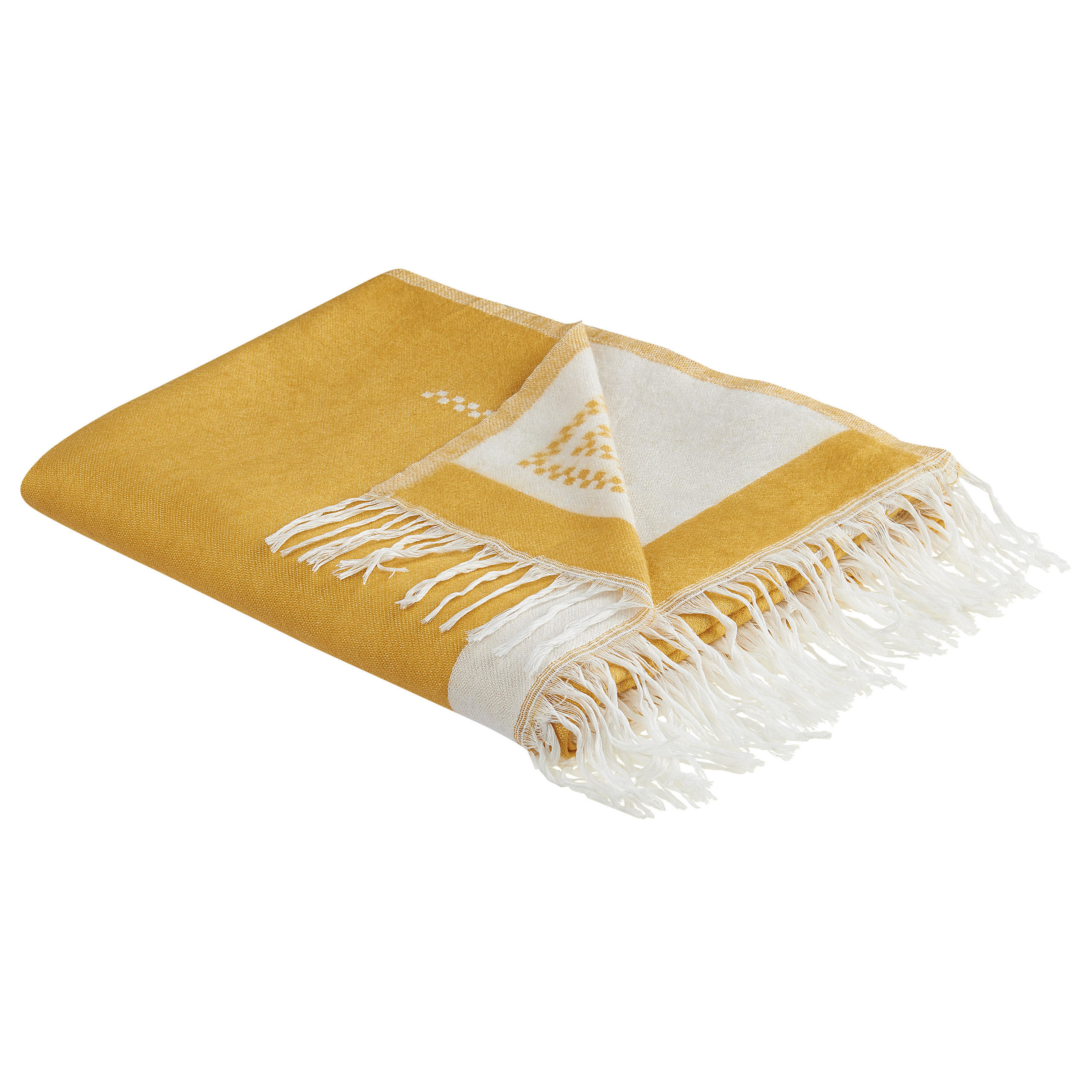 DECKE Gelb Jalkini 130/170 cm - Gelb, Textil (130/170cm) - Beliani