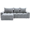 ECKSOFA Bresso Hellgrau - Hellgrau, Holz/Textil (255/168cm) - Graingold