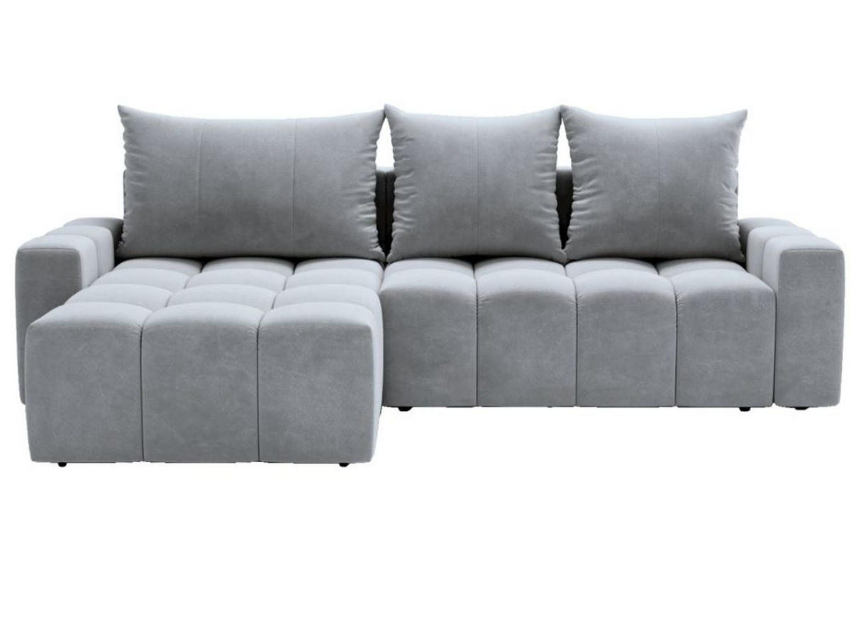 ECKSOFA Bresso Hellgrau - Hellgrau, Holz/Textil (255/168cm) - Graingold