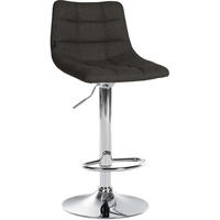 BARHOCKER James Stoff chrom dunkelgrau - Chromfarben/Grau, Textil/Metall (43/108.5/46.5cm) - TPFLiving