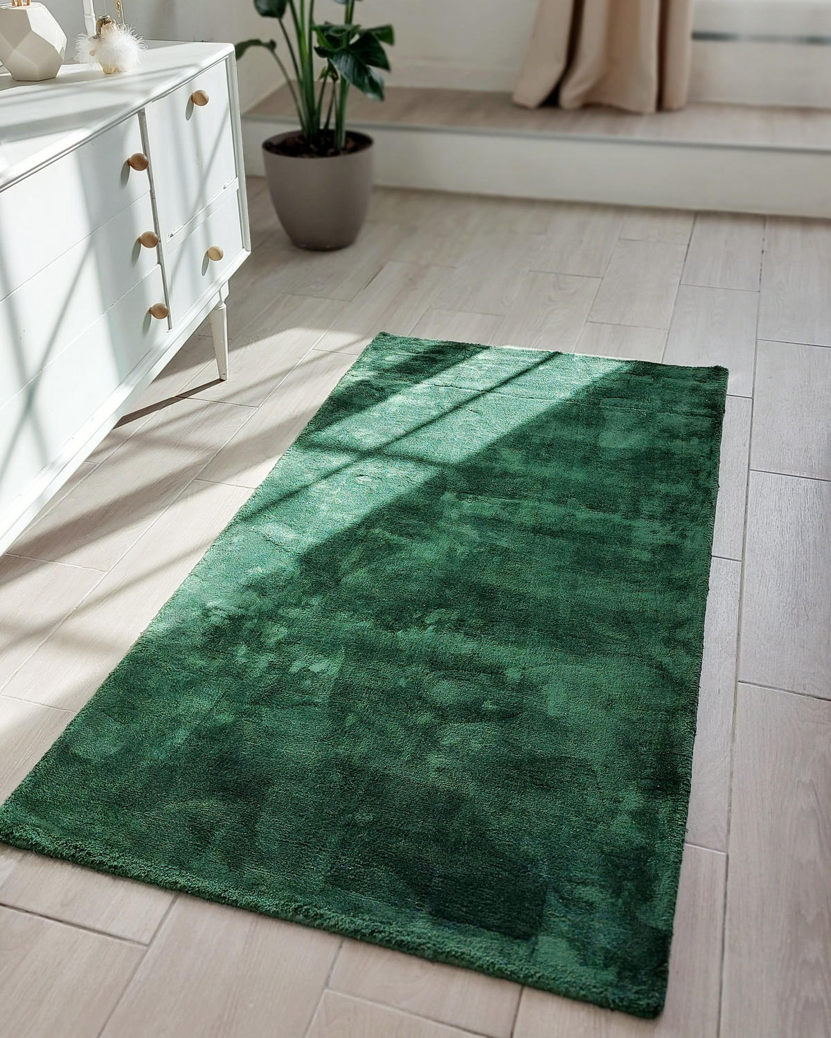 COVOR CU FIR SCURT Gesi II 150/80 cm - verde, materiale naturale (80/150cm) - Beliani