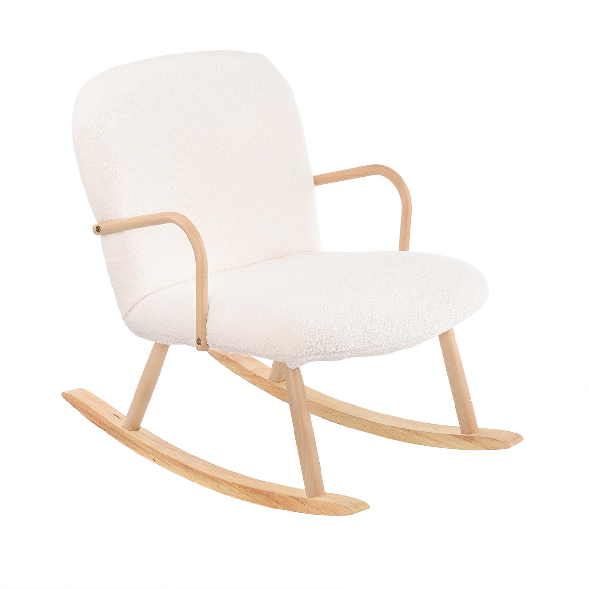 SCHAUKELSTUHL, Weiß - Weiß, Holz (96/85/64cm)