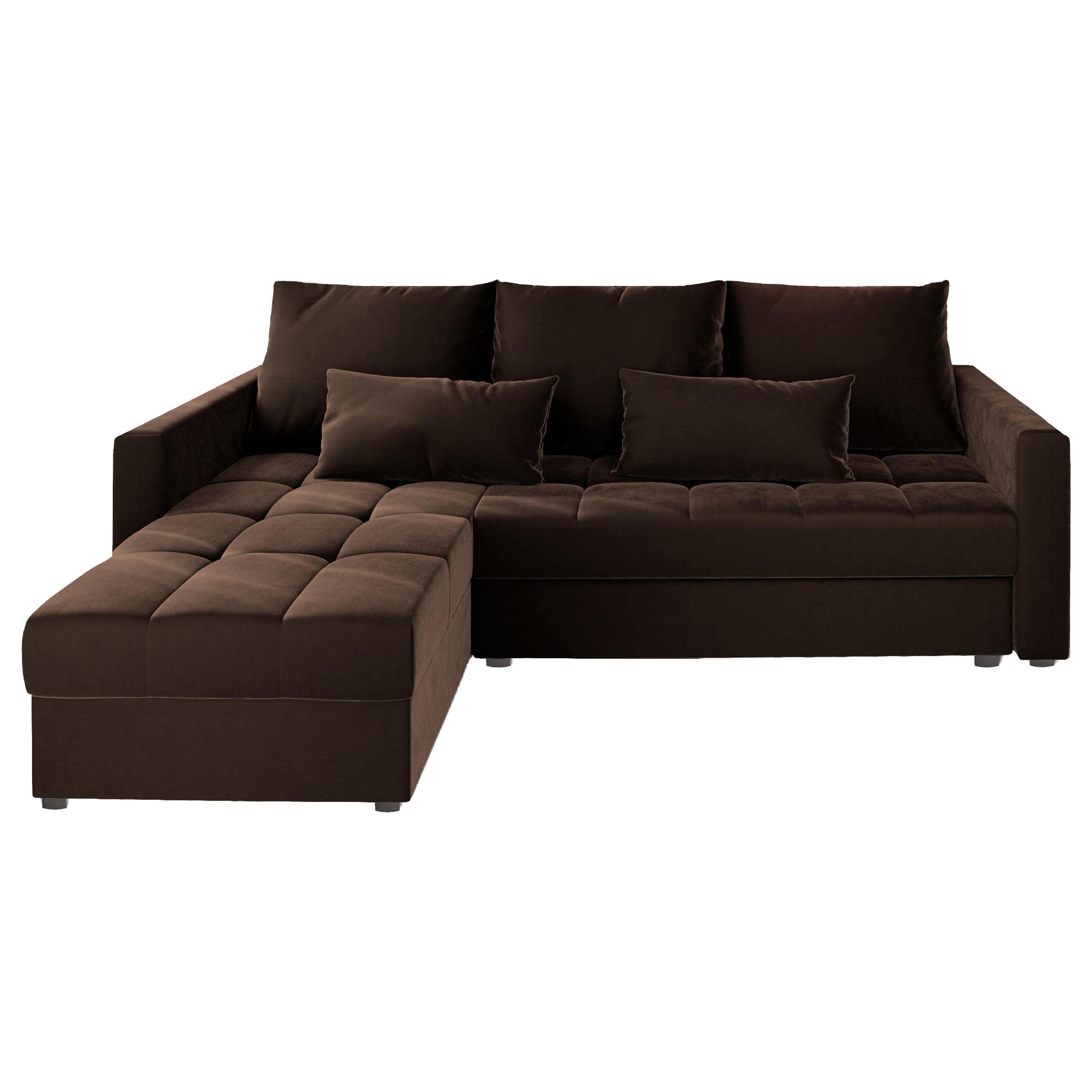 Masseno Ecksofa Braun 220x140 cm