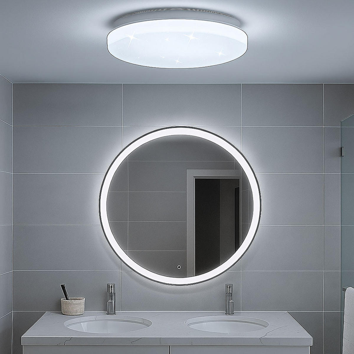 LED DECKENLEUCHTE Weiß Metall - Weiß, Metall (25.5/5.5/5.5cm)