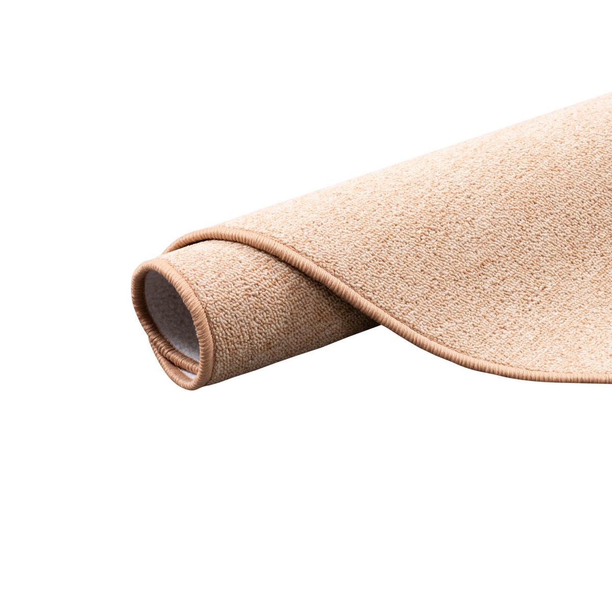 FEINSCHLINGEN VELOUR TEPPICH STRONG RUND - Sandfarben, Textil (100/100cm) - Snapstyle