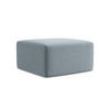 POUF Samt Stoff Blau - Schwarz/Hellblau, Holzwerkstoff/Kunststoff (75/37/75cm) - Makamii