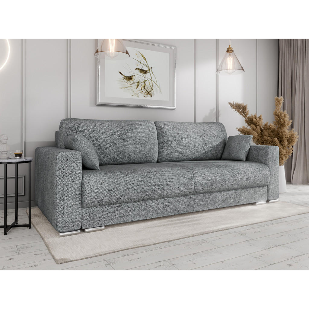 Thumbnail - Homesy Schlafsofa, Grau, Holz, 229x87x97 cm, Wohnzimmer, Sofas & Couches, Schlafsofas