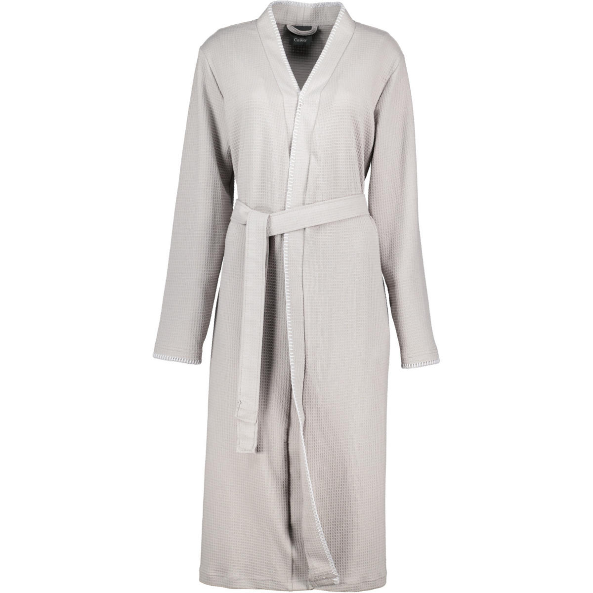 BADEMANTEL DAMEN KIMONO PIQUE 812 STEIN - 70 - Grau, Textil (XSnull) - Cawoe