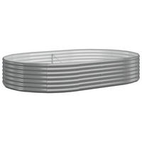 HOCHBEET Verzinkter Stahl 214x140x36 cm Grau - Grau, Metall (140/36/214cm) - furnicato