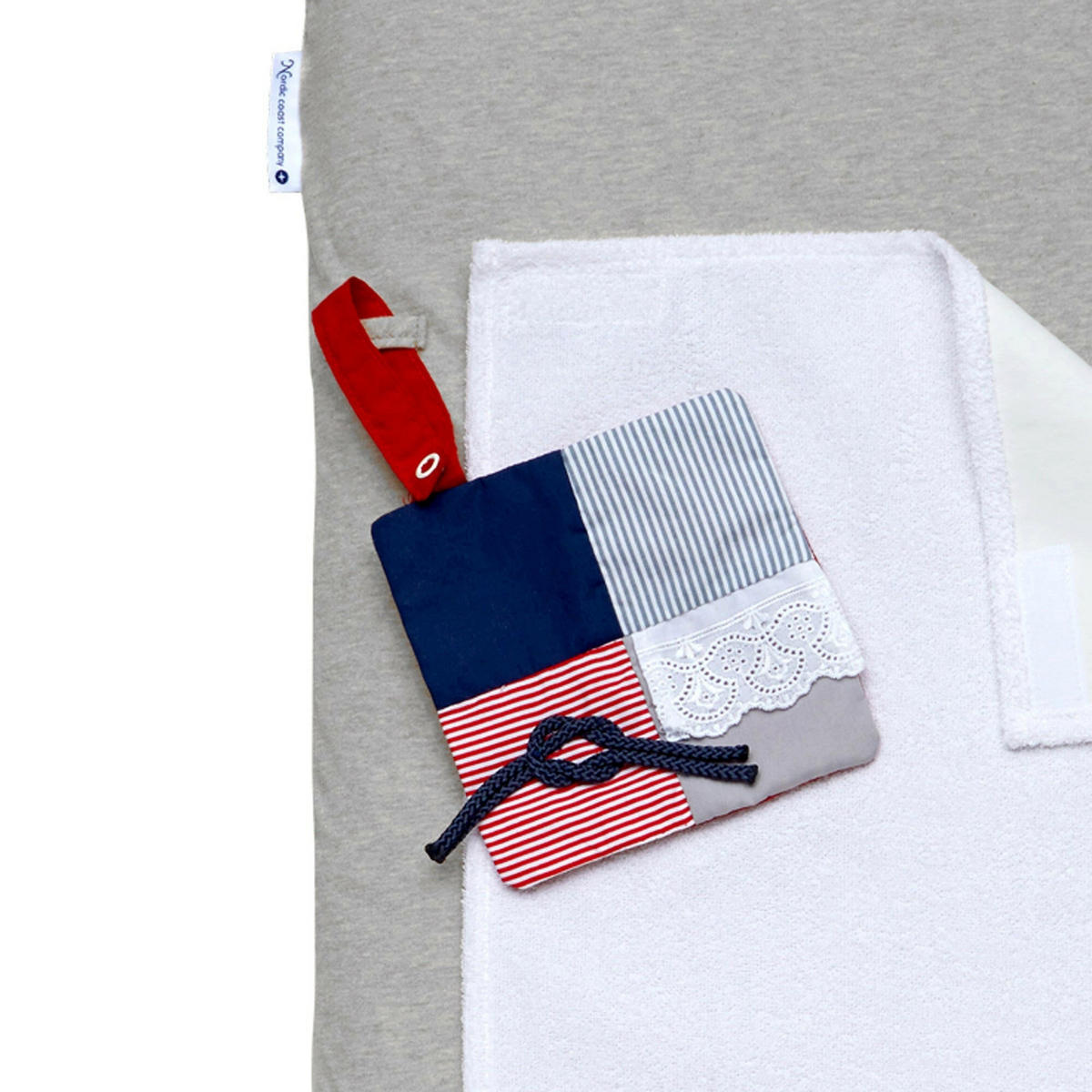 WICKELAUFLAGE Grau schmal - Grau, Textil (50/70cm) - nordic coast company