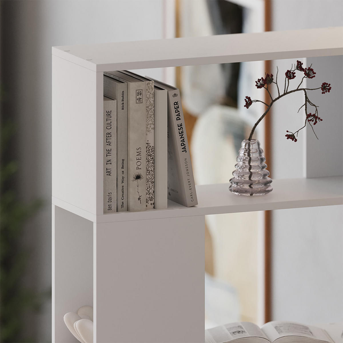 RAUMTEILER Eneos Weiß 80 x 186 cm - Weiß, Holzwerkstoff (80/186/24cm) - Vicco