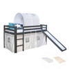HOCHBETT 90/200 in grau mit Lattenrost + Matratze - Grau, Holz (90/200cm) - Homestyle4u
