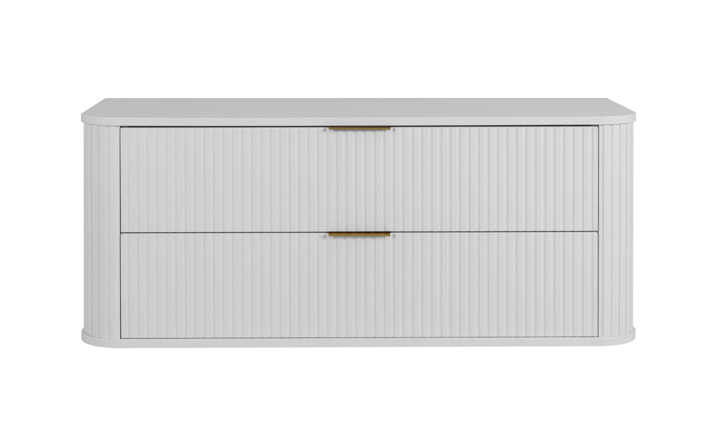 BADEZIMMERSCHRANK, Weiß + Goldener Griff, 41,5 x 120 x 51,7 cm - Goldfarben/Weiß, Holzwerkstoff/Kunststoff (120/51.7/41.5cm) - 3XE LIVING