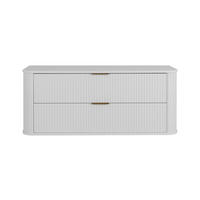BADEZIMMERSCHRANK, Weiß + Goldener Griff, 41,5 x 120 x 51,7 cm - Goldfarben/Weiß, Holzwerkstoff/Kunststoff (120/51.7/41.5cm) - 3XE LIVING