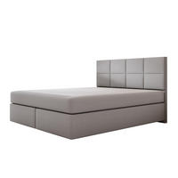 BOXBETT mit Pocket und Bonellmatratze - Mallorca - Sehr Weich Modern Bett ohne Bettkasten - 160x200 cm - Grau - Grau, Kunststoff (160/200cm) - Trada