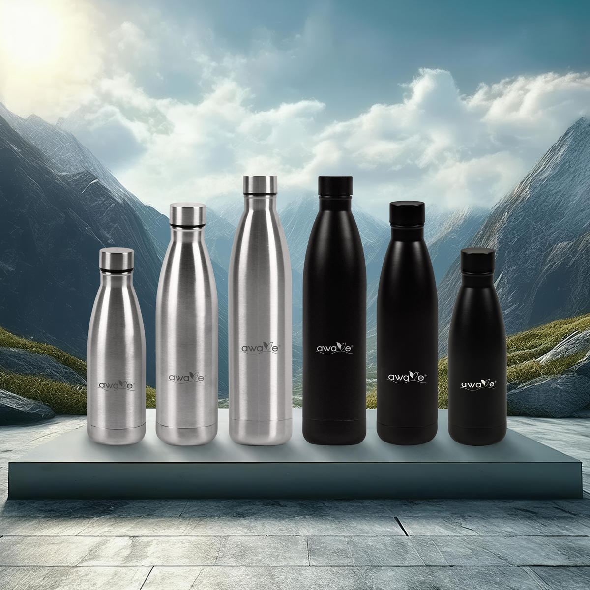 TRINKFLASCHE - Silberfarben, Metall (0.35L) - Stoneline