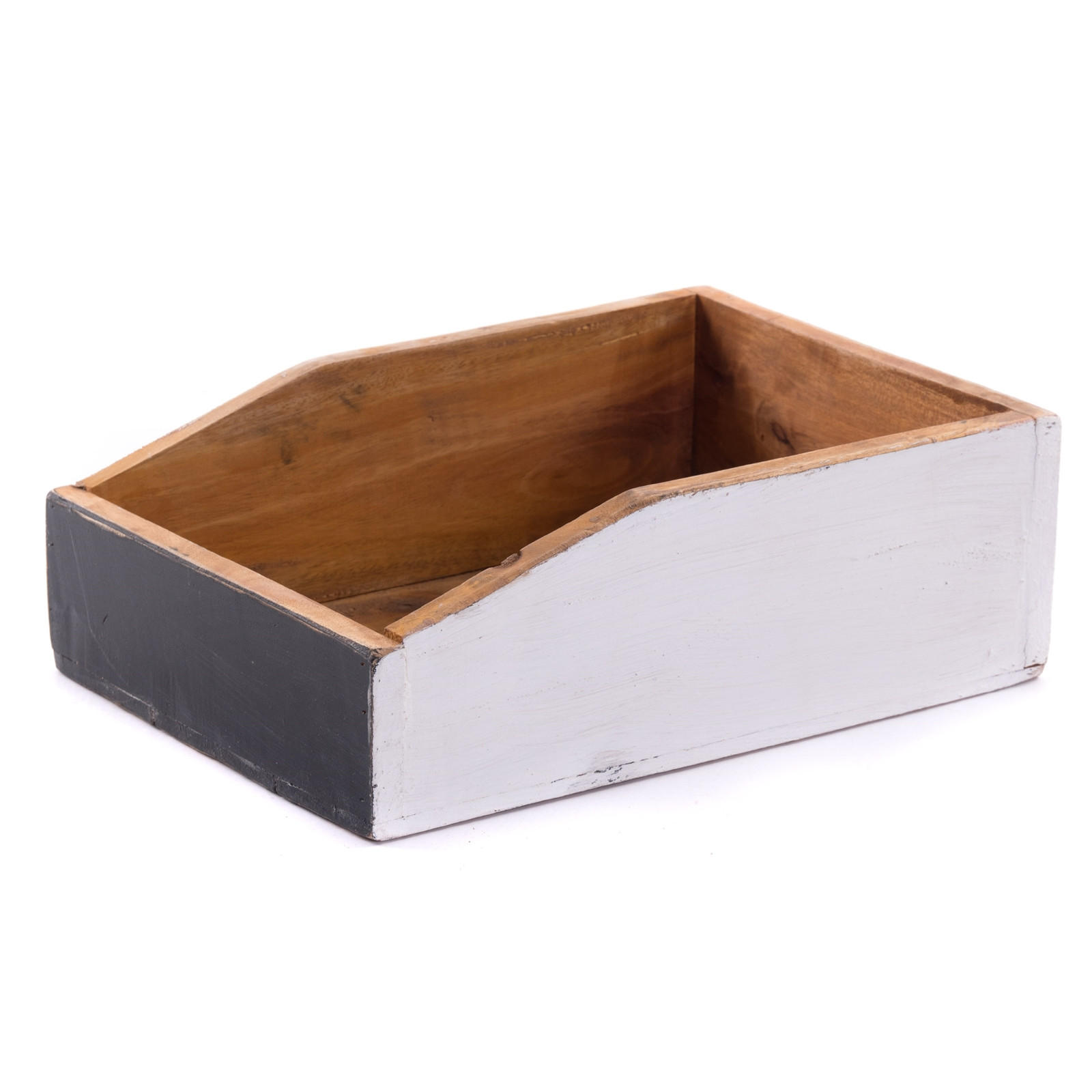 DOKUMENTENABLAGE Carta Mahagoni Holz, mit beschreibbarer Tafel 14 weiß-beschreibbar - Weiß, Holz (33/24/12cm) - DESIGN DELIGHTS