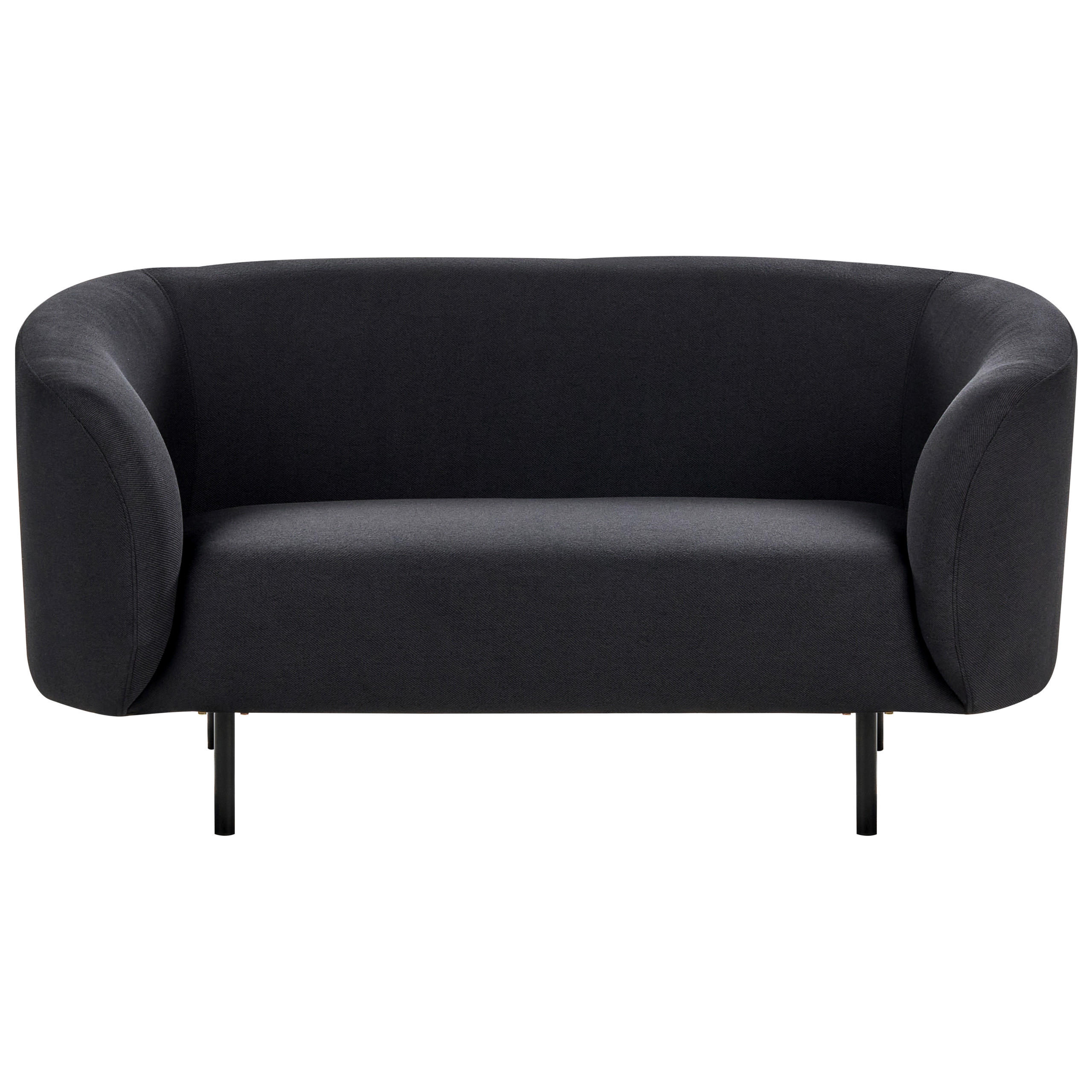 2-SITZER-SOFA Stoff schwarz Loen - Schwarz, Textil (155/79/70cm) - Beliani