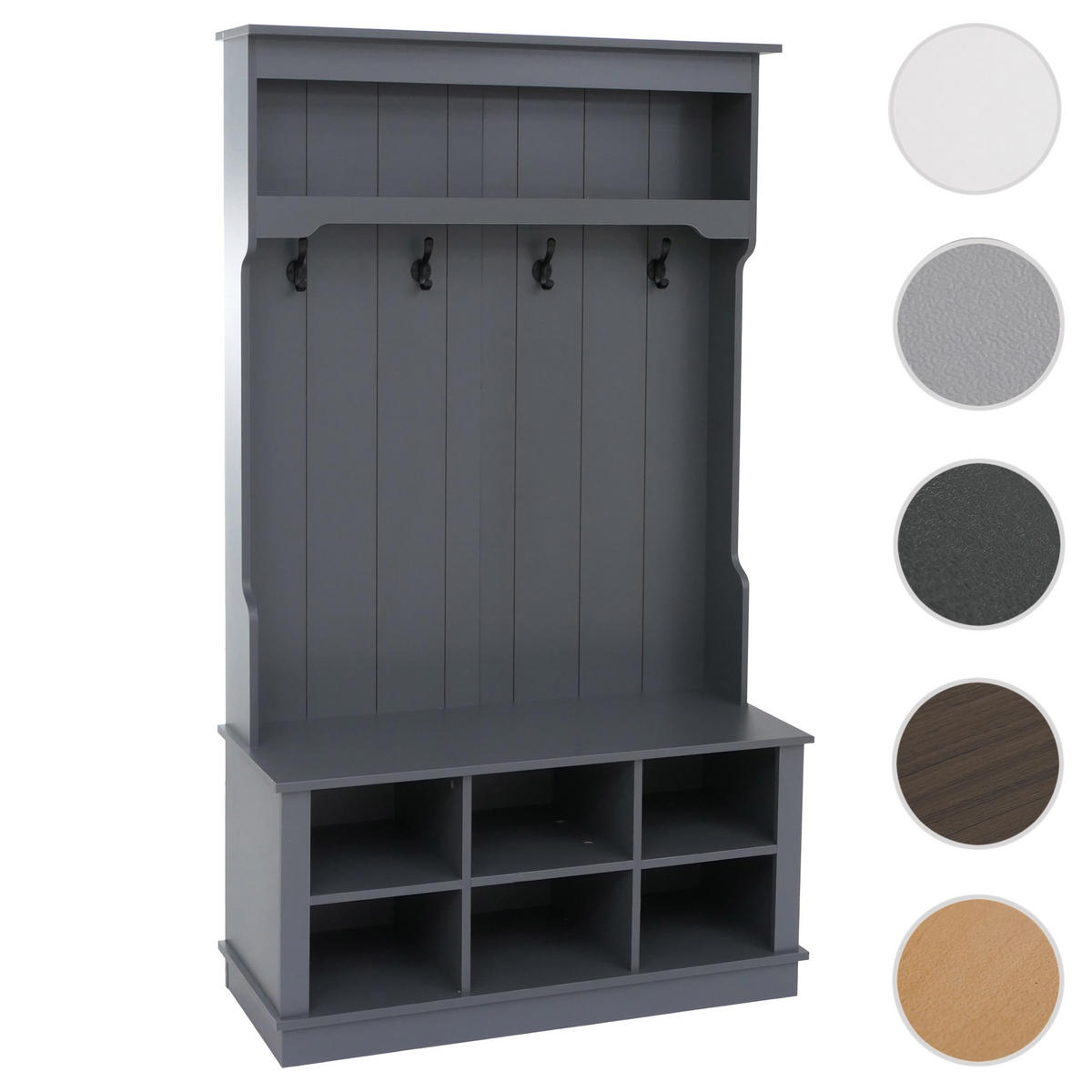 GARDEROBE Dunkelgrau - Dunkelgrau, Holz (100/170/39cm) - MCW