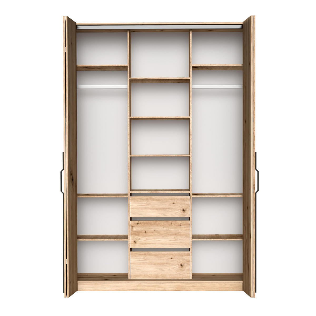 FALTTÜRENSCHRANK Omodeo 170 cm breit in Artisan-Eiche – mit WingLine-Falttüren - Eiche Artisan, Holzwerkstoff (170/240/58cm) - AX Living