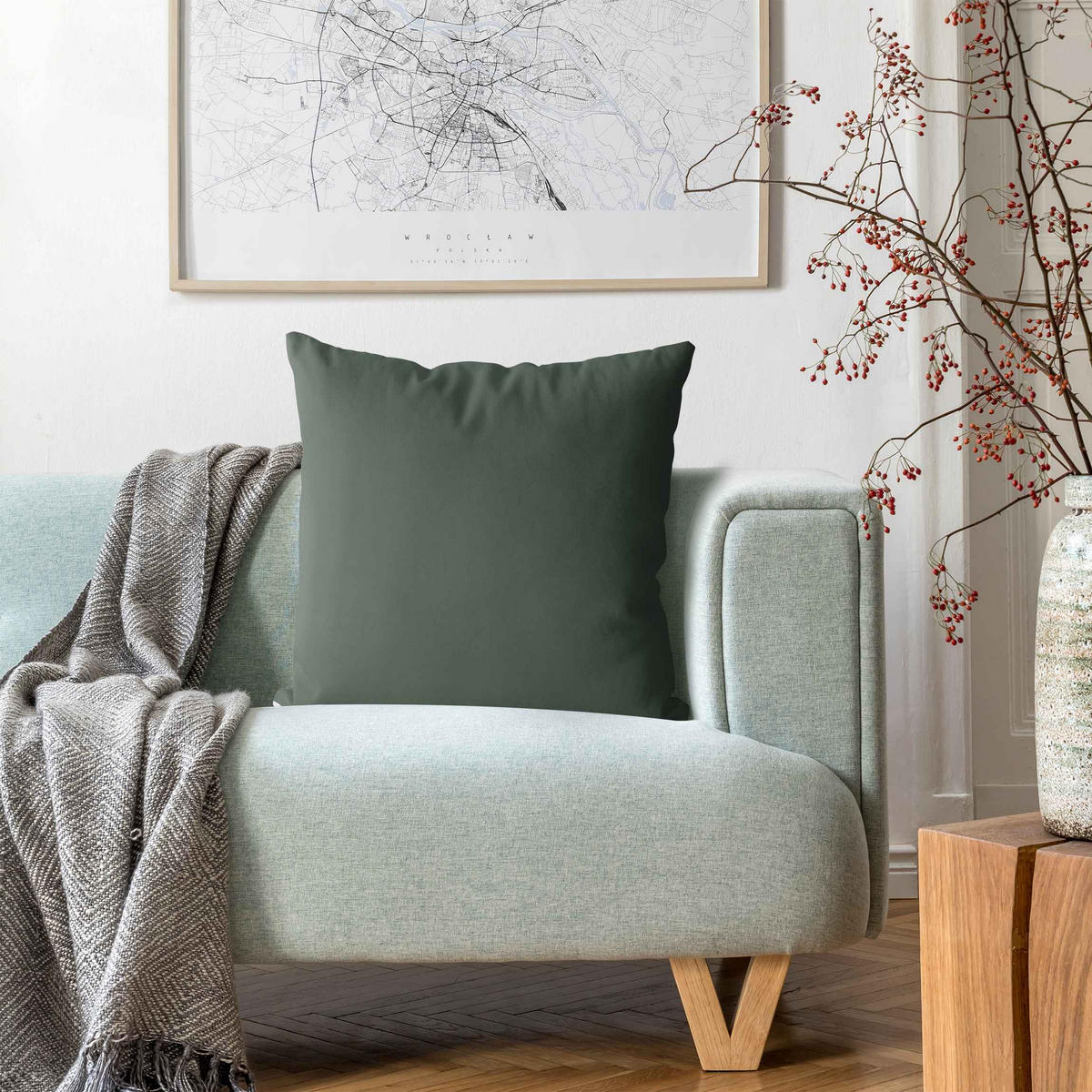 DEKOKISSEN Ritzy Rosemary 50/50 cm - Grün, Textil (50/50/10cm) - Bilderwelten