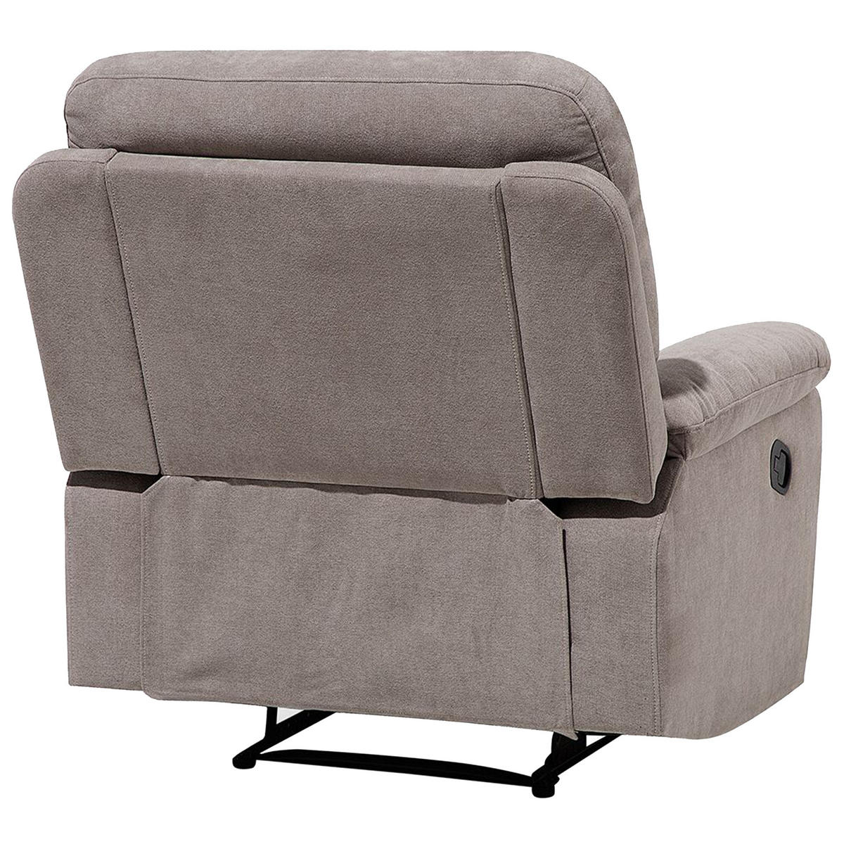 SESSEL Polsterbezug taupe verstellbar Bergen - Beige/Schwarz, Textil (85/101/74cm) - Beliani