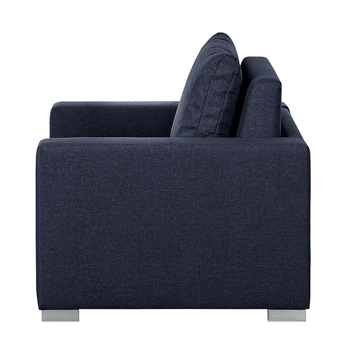 SCHLAFSESSEL - Blau/Silberfarben, Textil (110/90/90cm) - home24