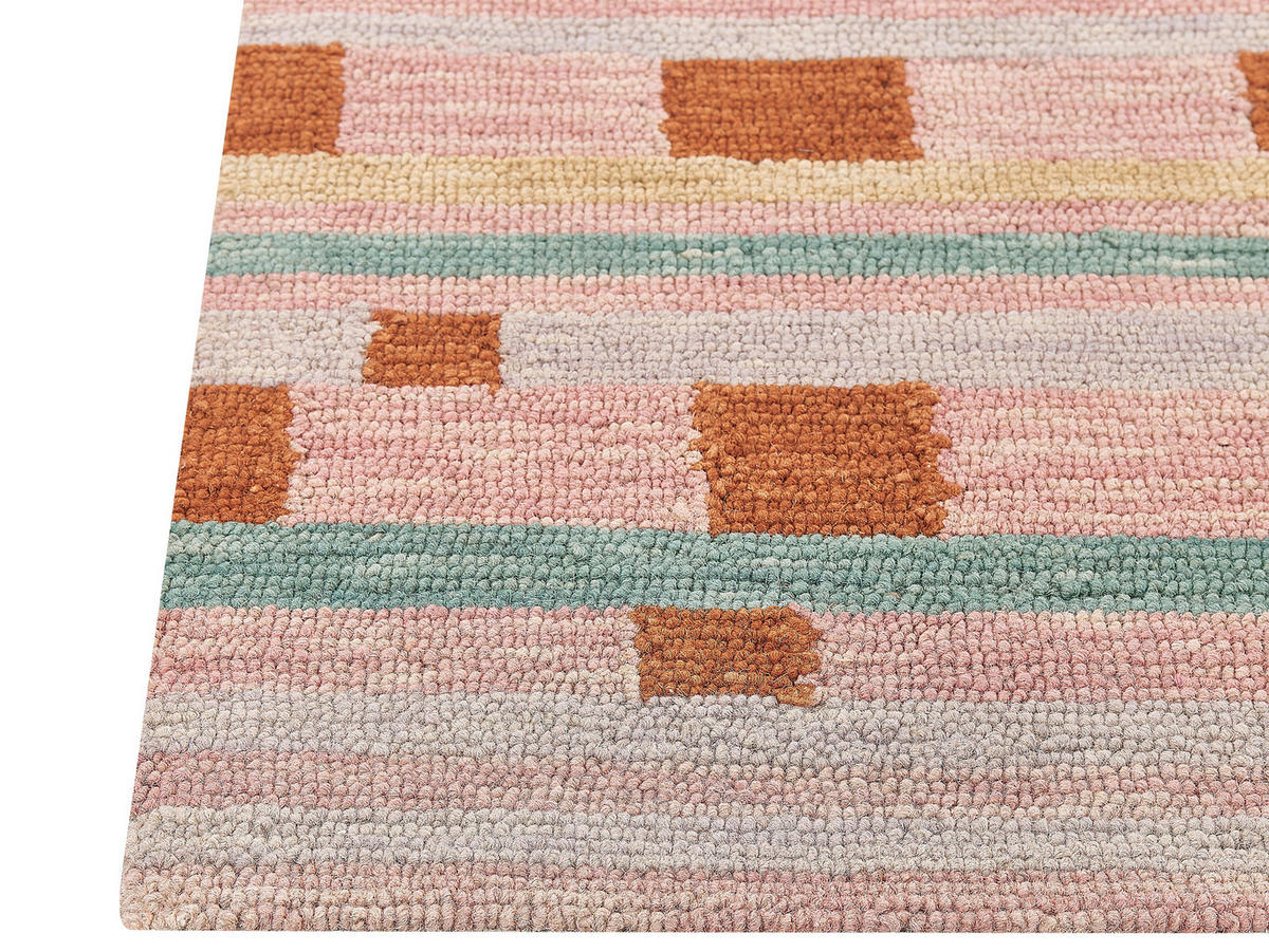 TEPPICH geflochten Yomra 200/140 cm - Multicolor, Textil (140/200cm) - Beliani