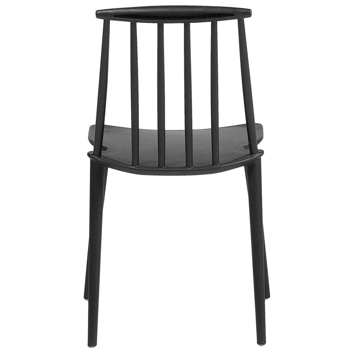 ÉTKEZŐSZÉK 2 darabos Szett Műanyag Fekete Ventnor - fekete, műanyag (49/83/41cm) - Beliani