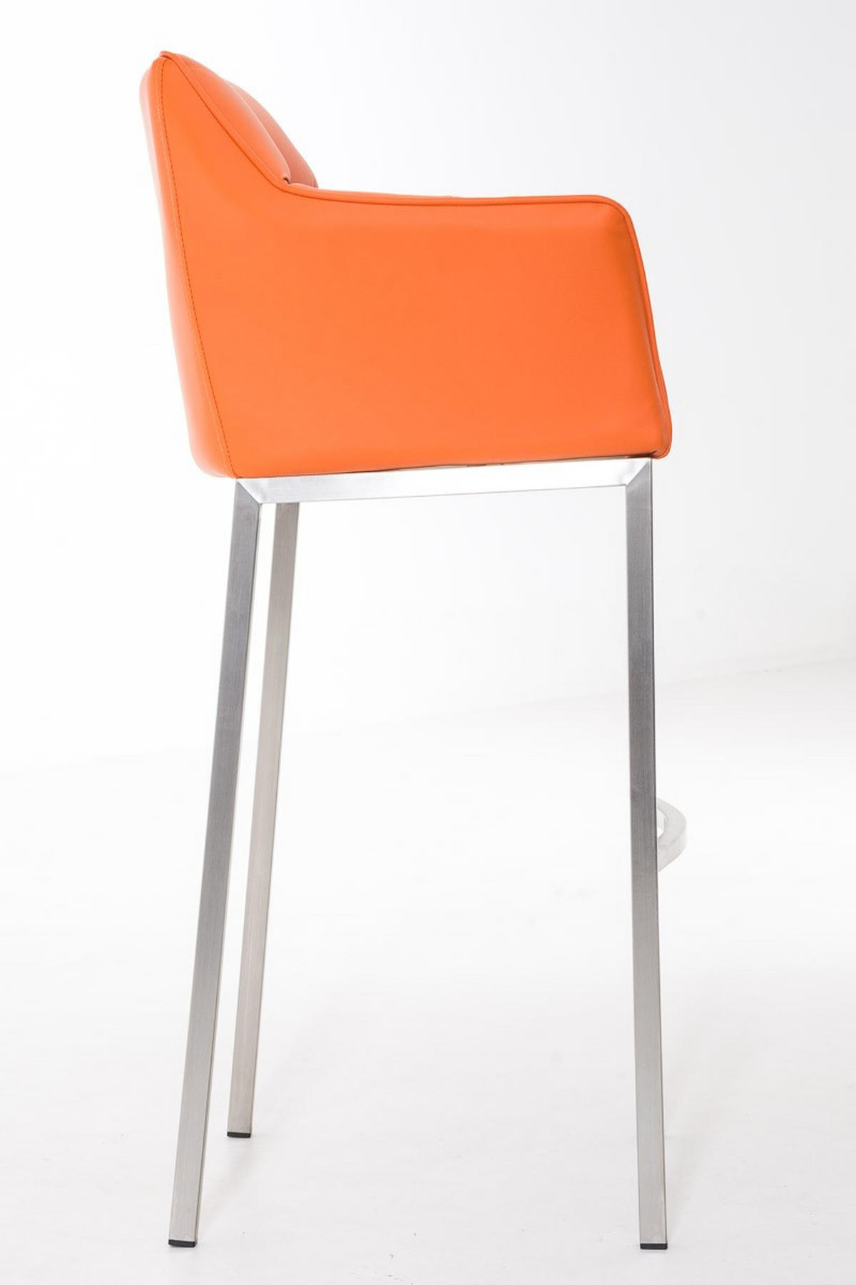 BARHOCKER Damaso 110x64x48 cm orange - Orange, Leder (64/110/48cm) - furnicato