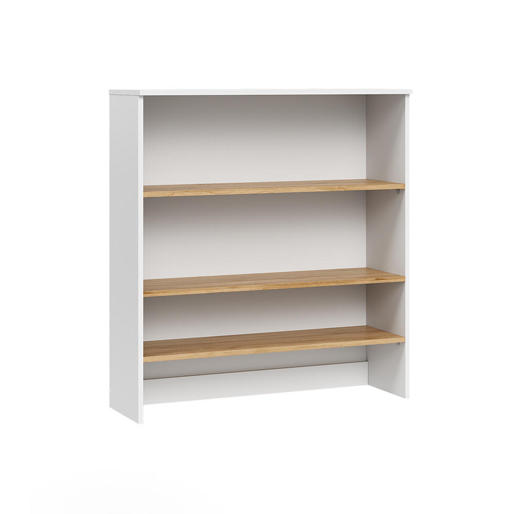 BADSCHRANK Viktor Weiß/Artisan 93.6 x 100.4 cm mit offenen Regalen - Weiß, Holzwerkstoff (93.6/100.4/29cm) - Vicco