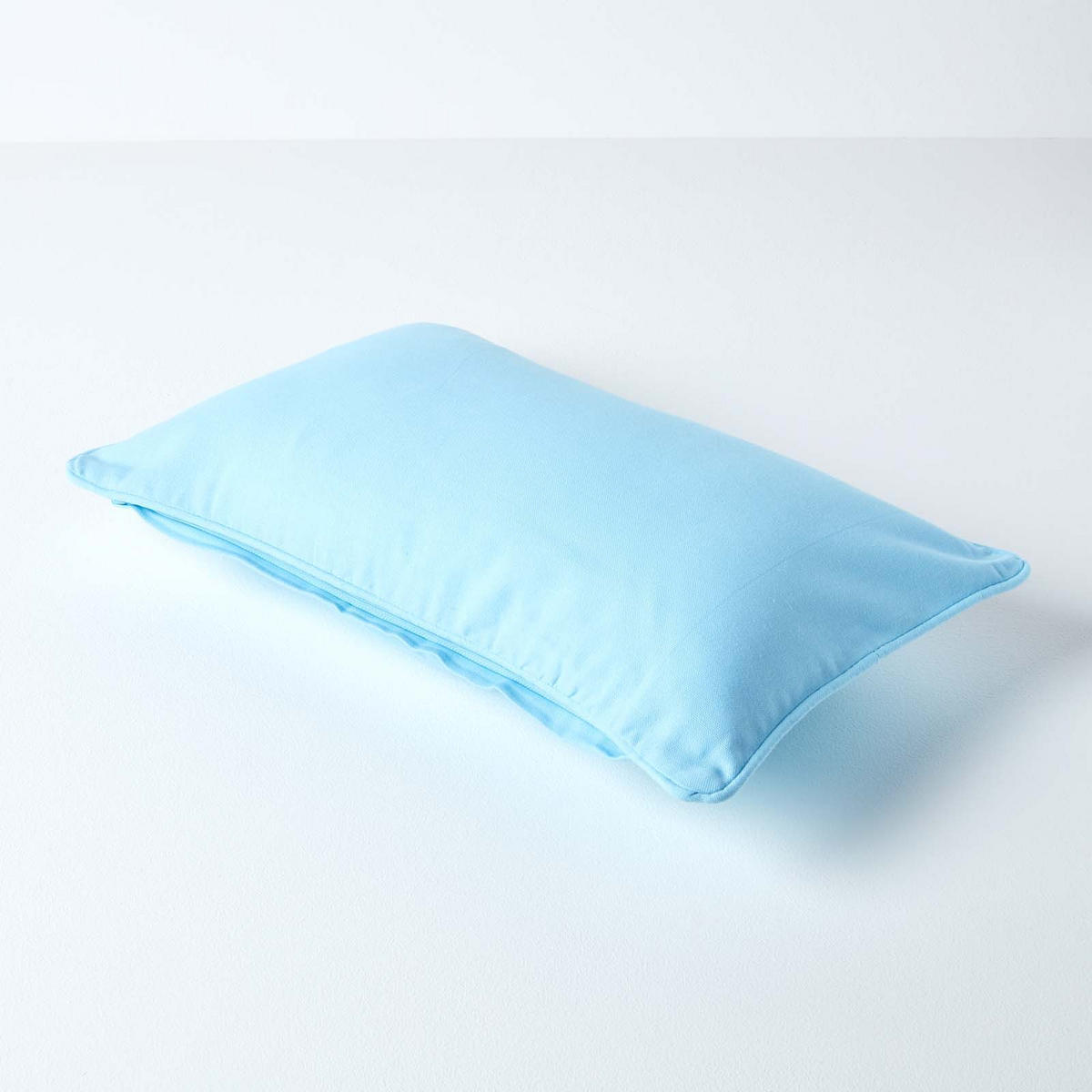 KISSENHÜLLE hellblau 30/50 cm, 100% Baumwolle - Hellblau, Textil (30/50cm) - Homescapes