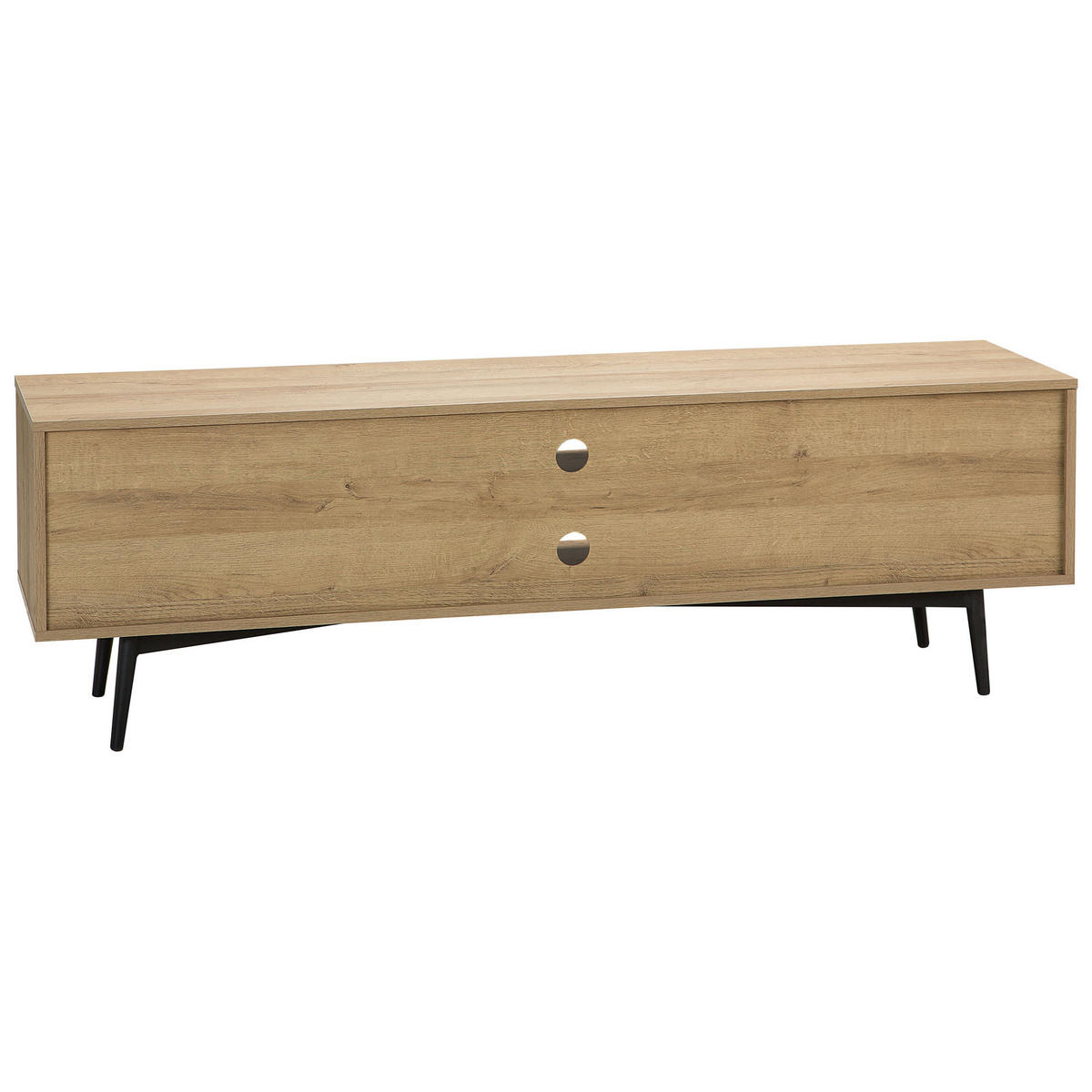 TV-MÖBEL Hellbraun, Weiß TORVI 40/160/50 cm - Hellbraun, Holzwerkstoff (160/50/40cm) - Beliani
