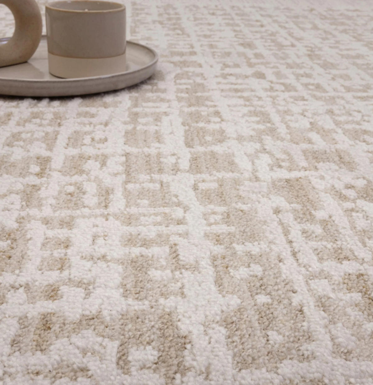 TEPPICH modern Flachgewebe CRISS Beige 200 x 300 cm - Beige, Textil (200/300cm) - Novatrend