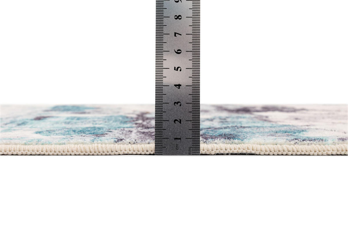 BADTEPPICH Ariella Grau 70x120 cm - Türkis, Textil (70/120cm) - Gino Falcone
