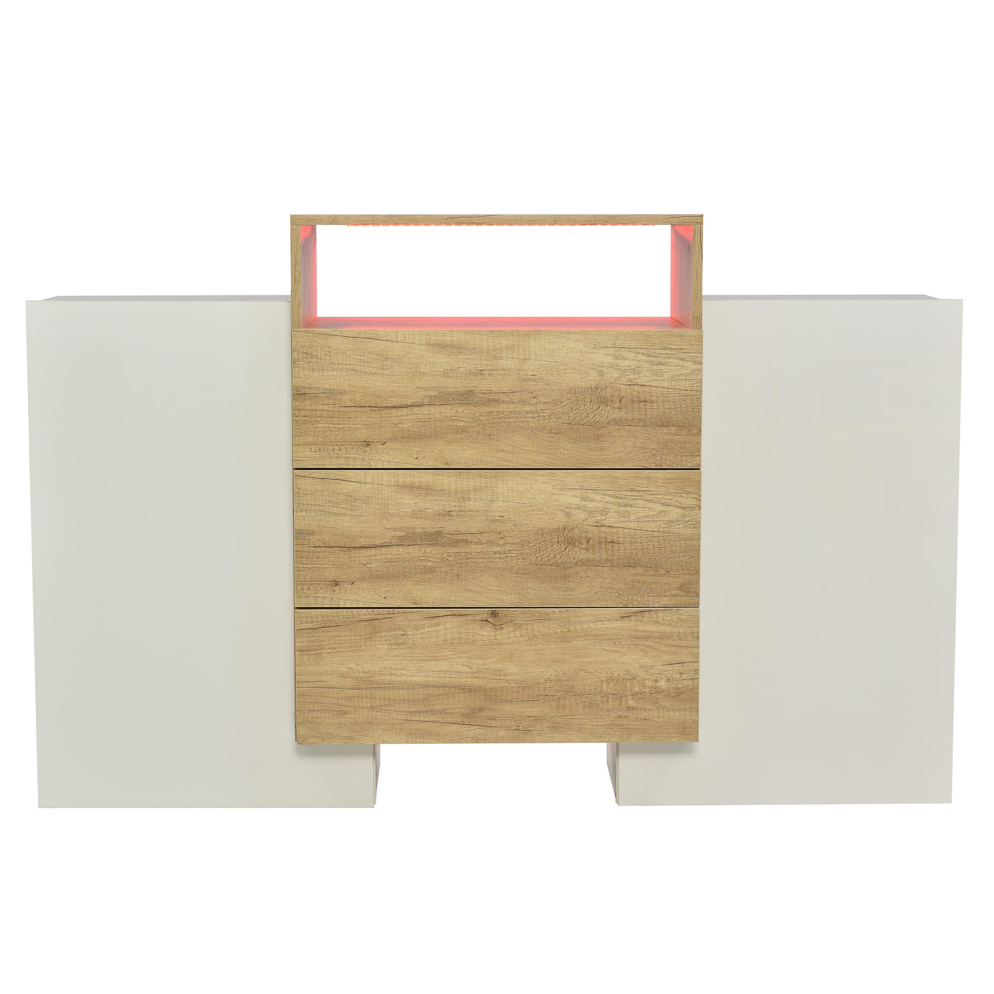 SIDEBOARD Weiß 140/30/77.5 cm - Weiß, Holzwerkstoff (30/77.5/140cm) - Urban Meuble