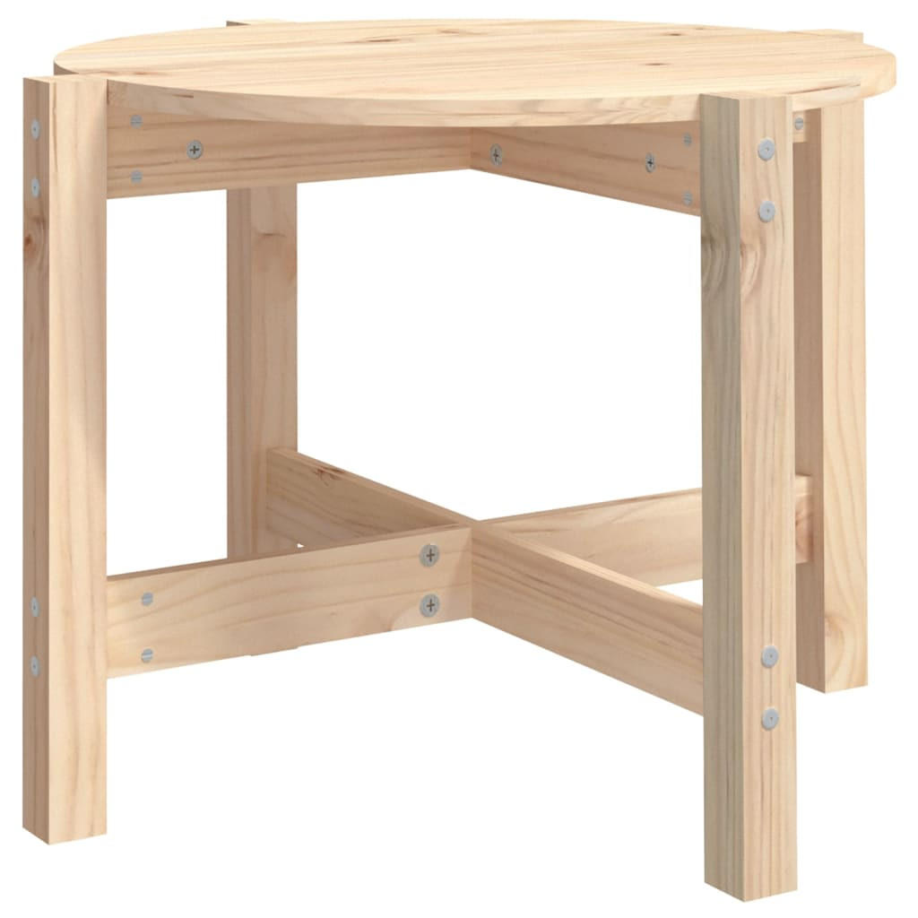 COUCHTISCH Ø 62,5x45 cm Massivholz Kiefer - Braun, Holz (62.5/62.5/45cm) - furnicato