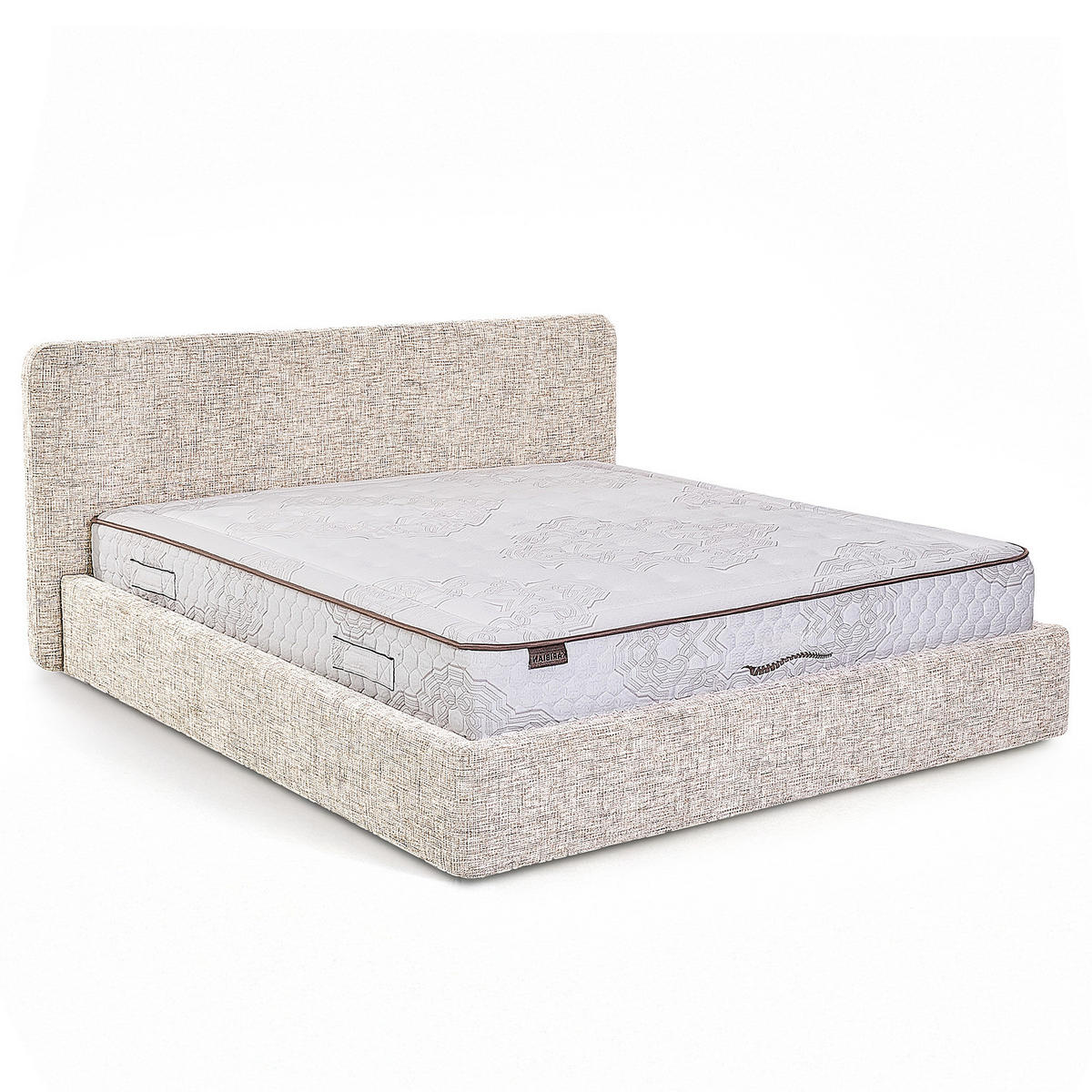 POLSTERBETT - Creme, Holz/Textil (200/200cm) - home24