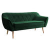 SOFA Skand 2 - Smaragdgrün/Naturfarben, Holz/Textil (140/75/74cm) - MIRJAN24