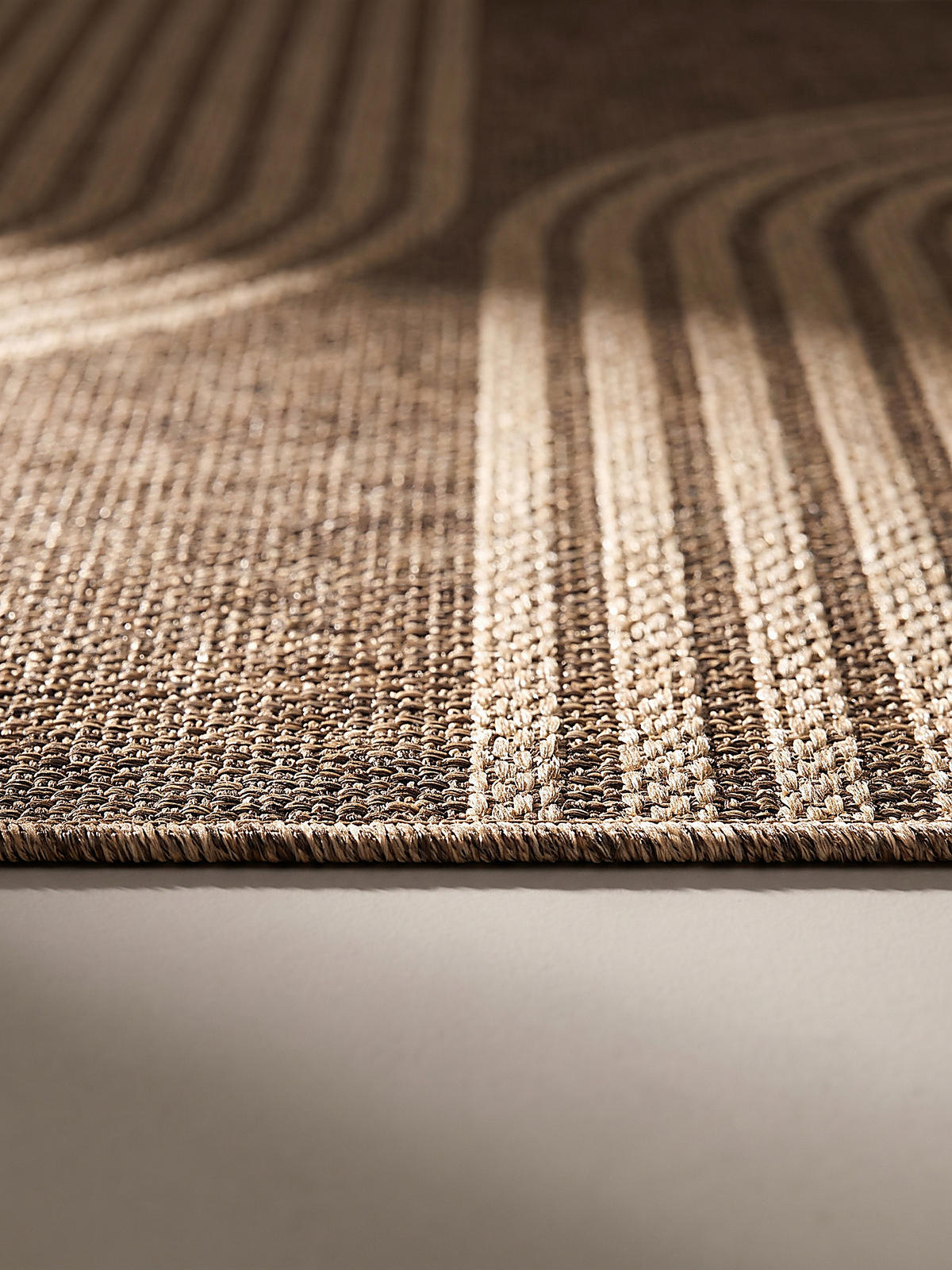 FLACHWEBTEPPICH Geometrisch CORDEV Polypropylen Natur 160 x 230 cm - Beige, Textil (160/230cm) - KADIMA DESIGN