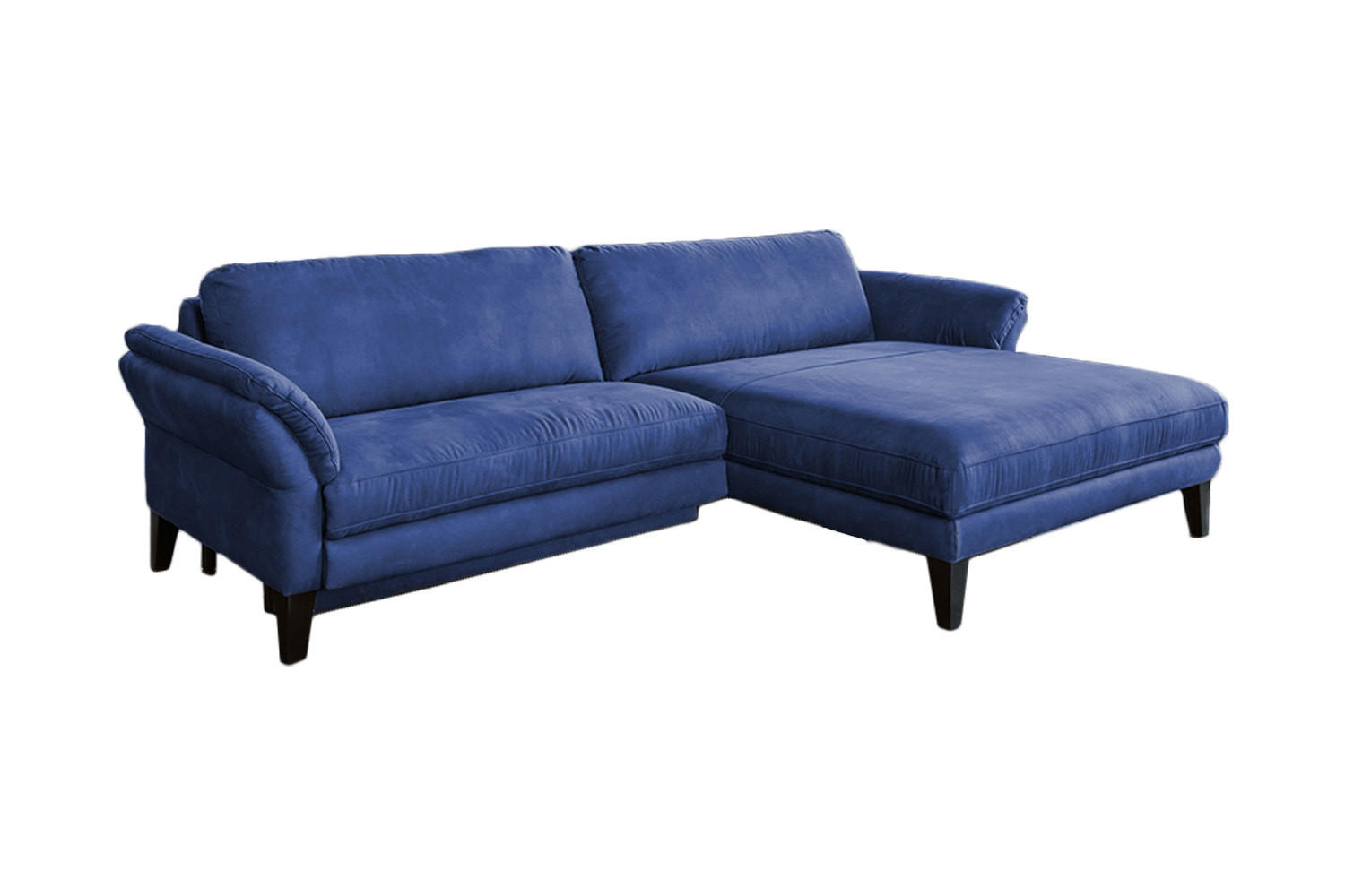 ECKSOFA MIT MOTORISCHER RELAXFUNKTION MALTA Blau Webstoff - Blau/Schwarz, Buchenholz/Textil (302/175cm) - KAWOLA