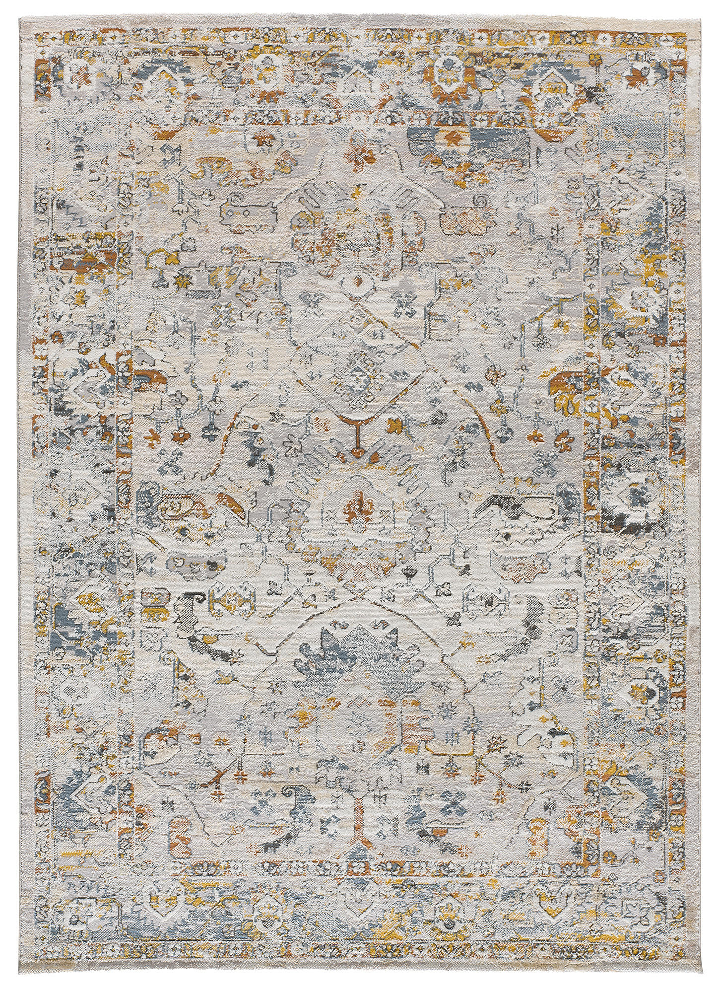 VINTAGE-TEPPICH Gepuderten Farben Springs 115/170 cm - Pastellblau/Beige, Textil (115/170cm) - Atticgo