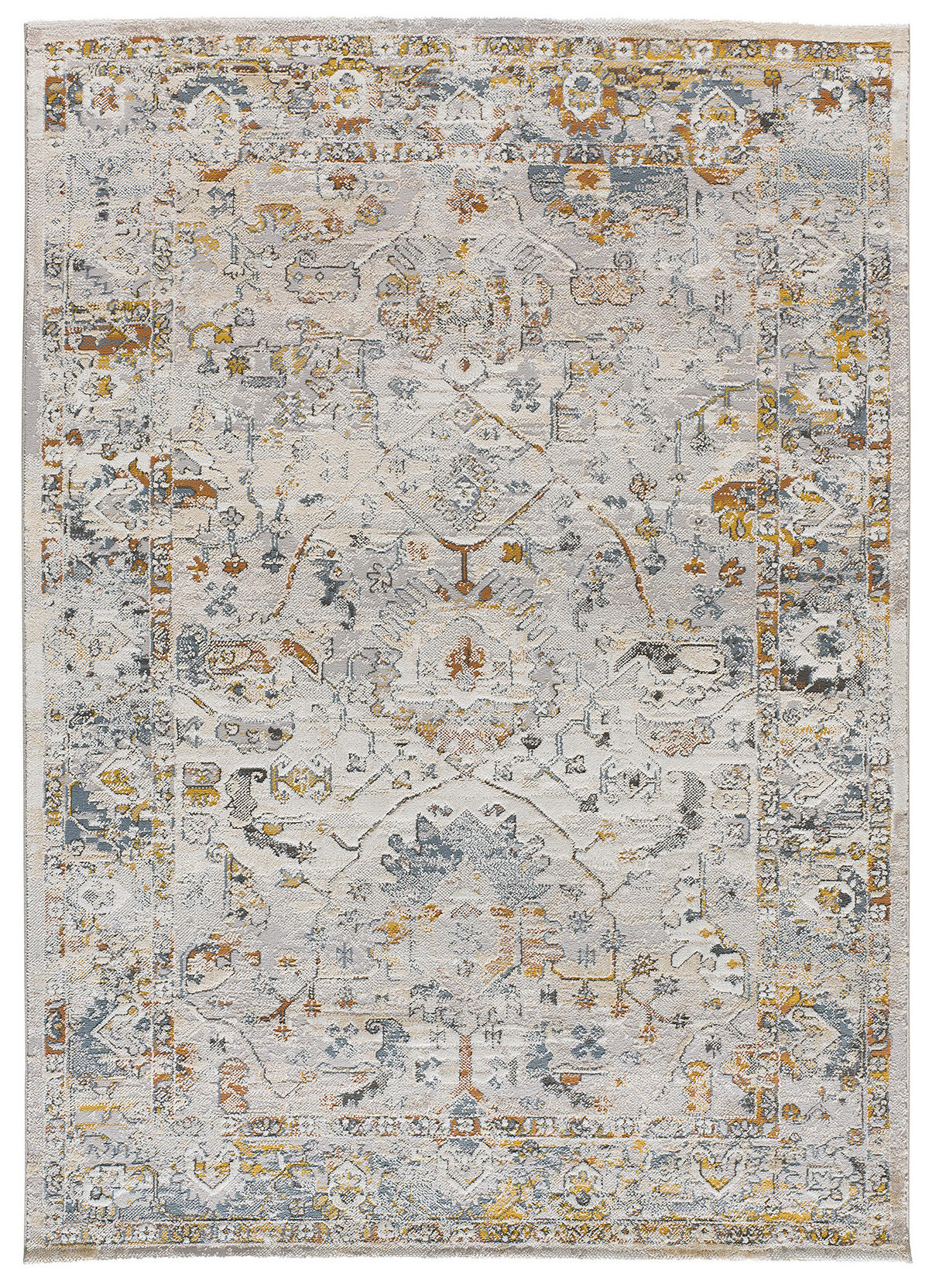 VINTAGE-TEPPICH Gepuderten Farben Springs 115/170 cm - Pastellblau/Beige, Textil (115/170cm) - Atticgo