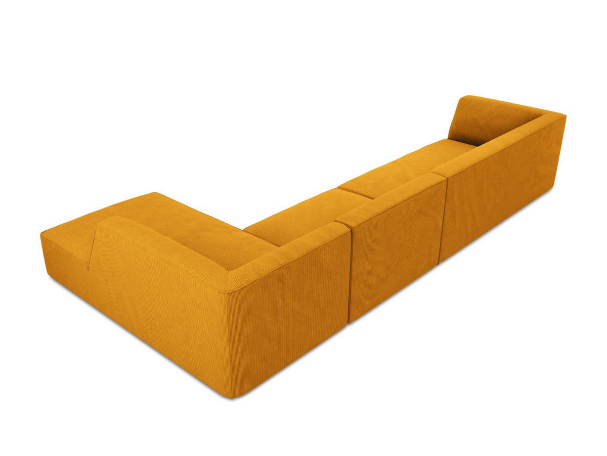 ECKSOFA rechts Ruby aus Cord gelb 5 Sitzplätze - Gelb, Textil (180/366cm) - Micadoni