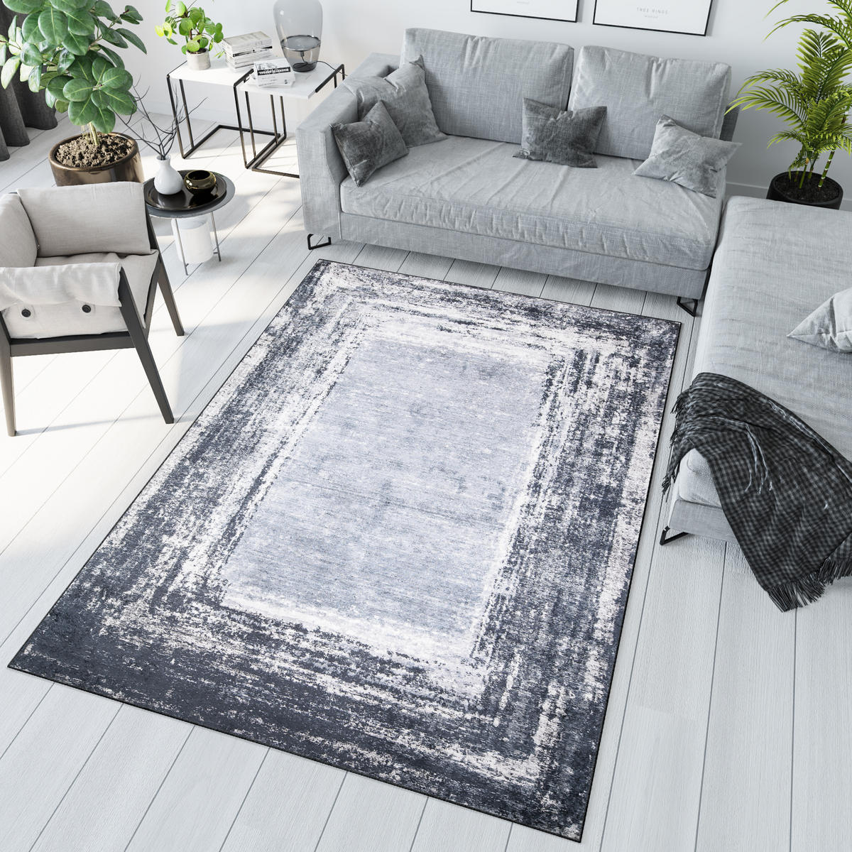 TEPPICH TOSCANA Grau 120/170 cm - Grau, Textil (120/170cm) - Tapiso