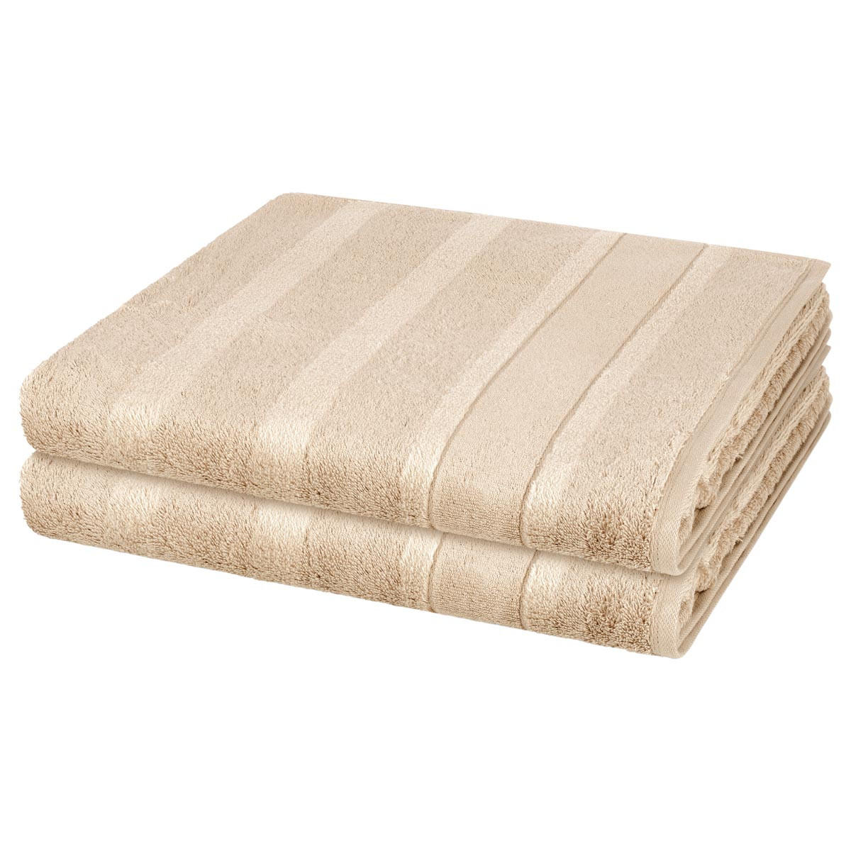 DUSCHTUCH Noblesse 2er-Set - Braun, Textil (80/160cm) - Cawoe