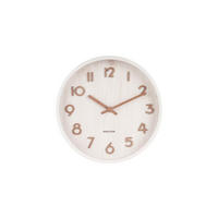 WANDUHR Pure Ø22 cm - Weiß, Holz (22/22/4.5cm) - Karlsson